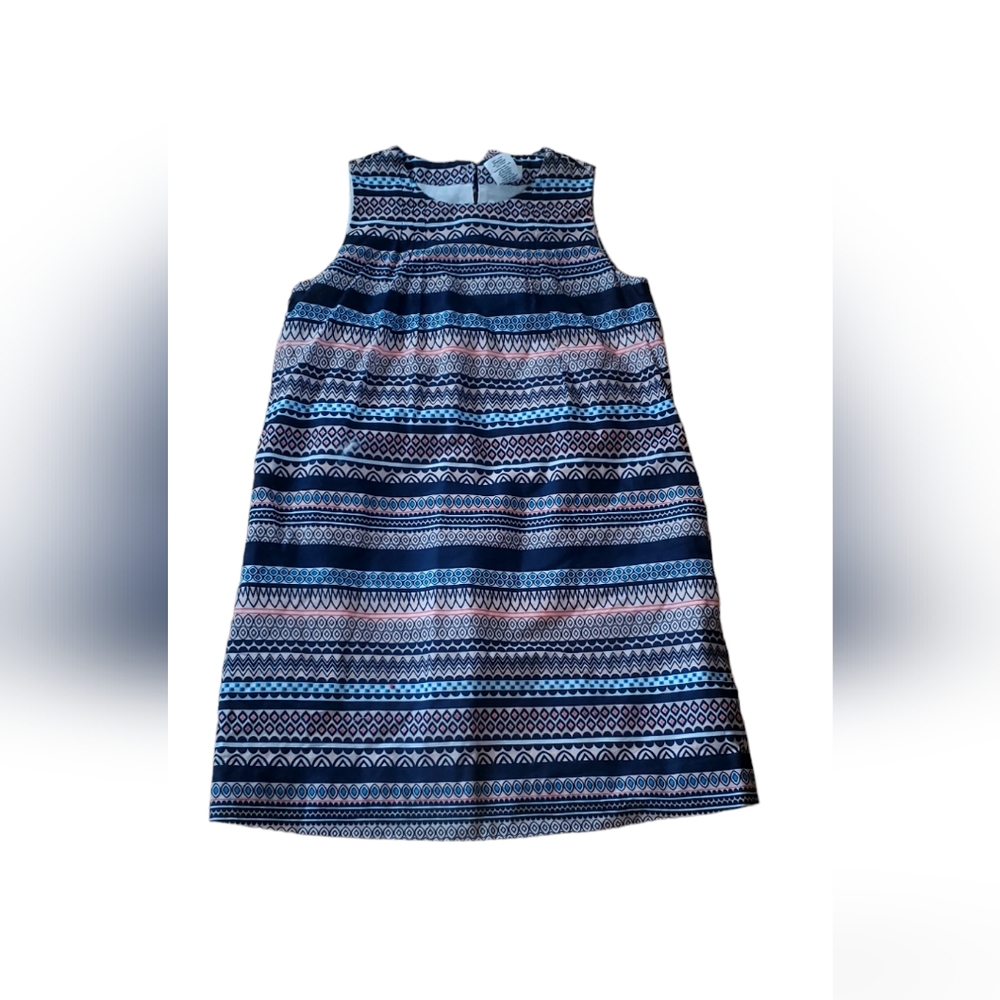 Crewcuts girls brown blue  dress size 6